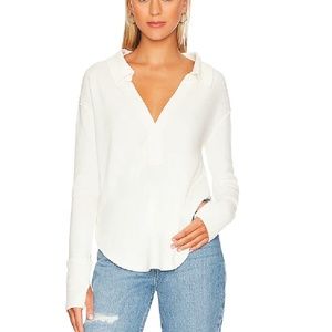 Free People Anakin Thermal Top, Color: Ecru, Size: X-Small